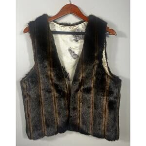 Rare VTG 1920s 1930s Luxury Sable Fur Vest Dark Brown Flapper Gatsby Art Deco M